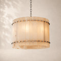 San Elio Alabaster Round Chandelier 22"