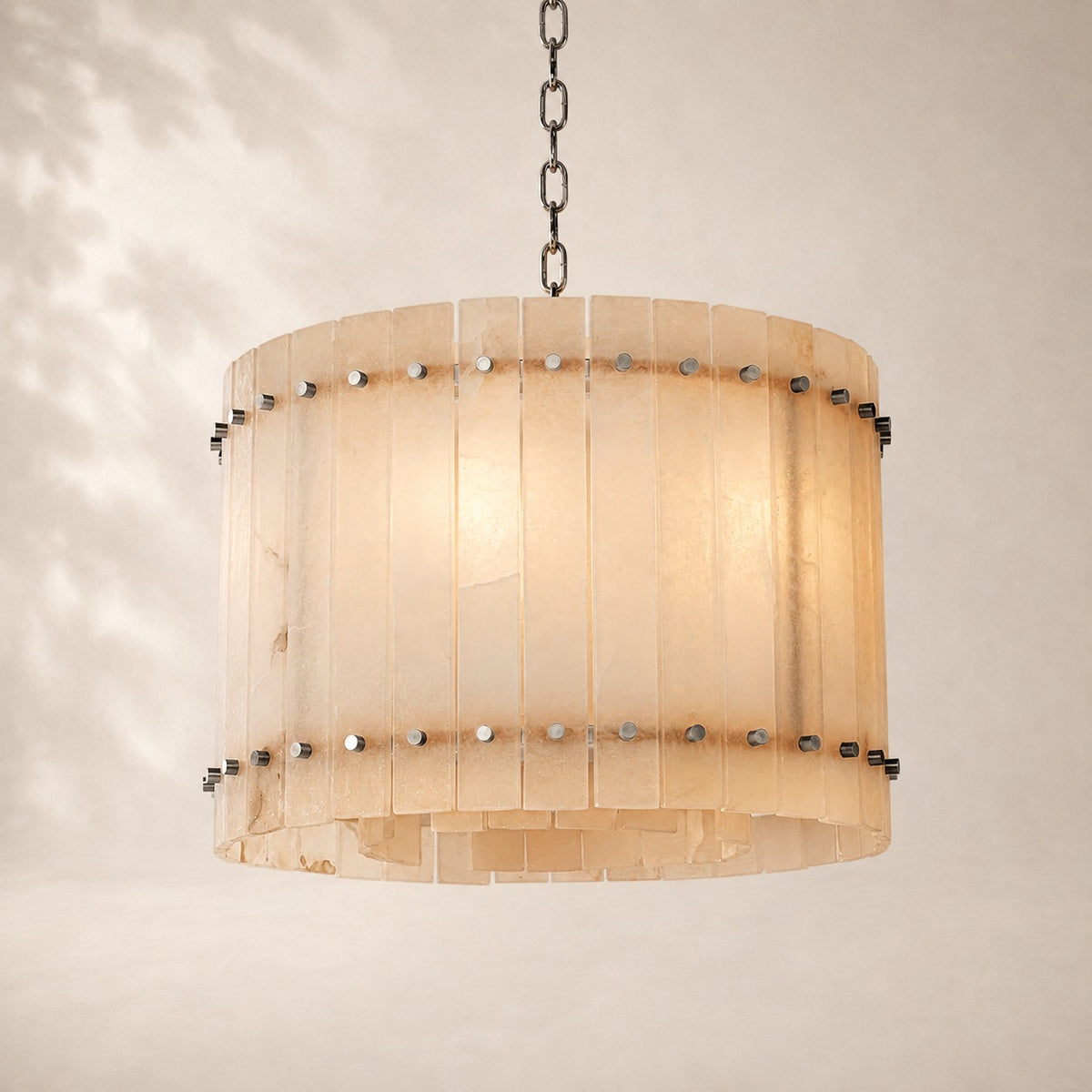 San Elio Alabaster Round Chandelier 22"