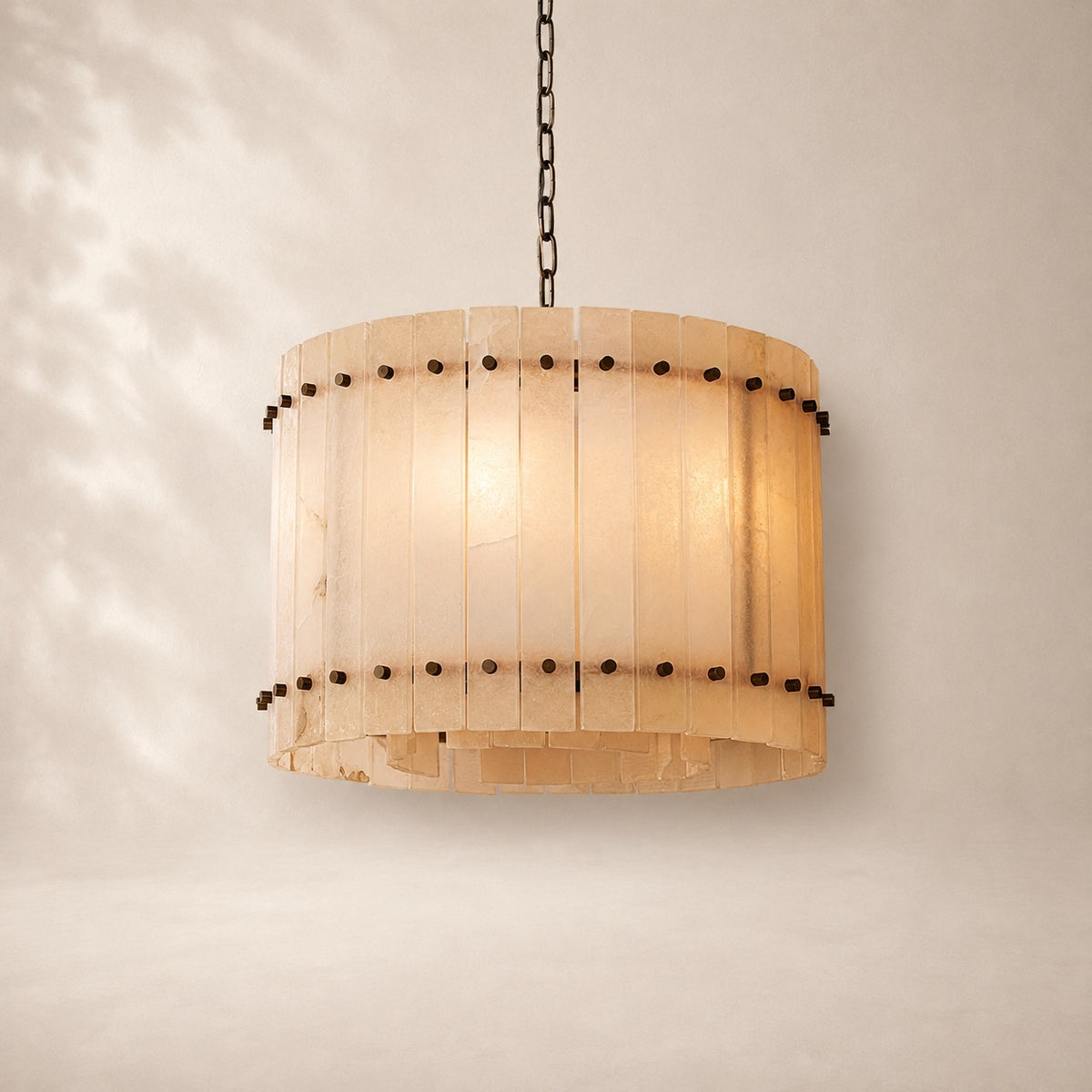 San Elio Alabaster Round Chandelier 22"