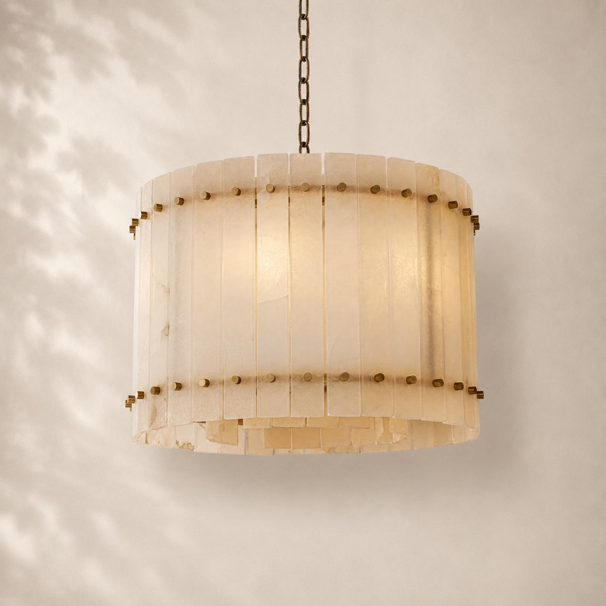 San Elio Alabaster Round Chandelier 22"