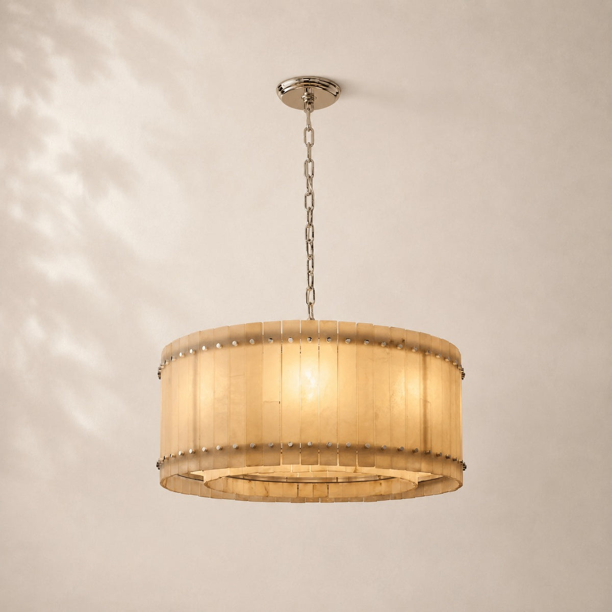 San Elio Alabaster Round Chandelier 37"