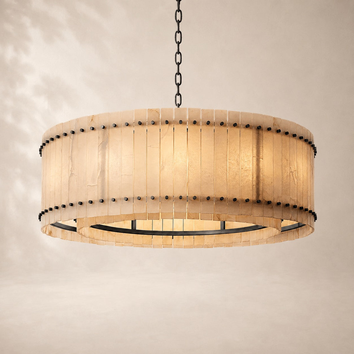 San Elio Alabaster Round Chandelier 48"