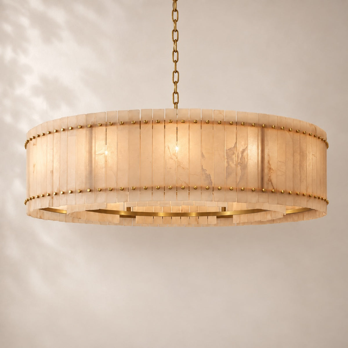 San Elio Alabaster Round Chandelier 60"