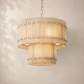 San Elio Glass Two-Tier Round Chandelier 22"