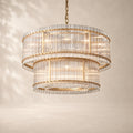 San Elio Glass Two-Tier Round Chandelier 48"