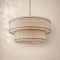 San Elio Glass Two-Tier Round Chandelier 60"