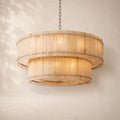 San Elio Glass Two-Tier Round Chandelier 60"