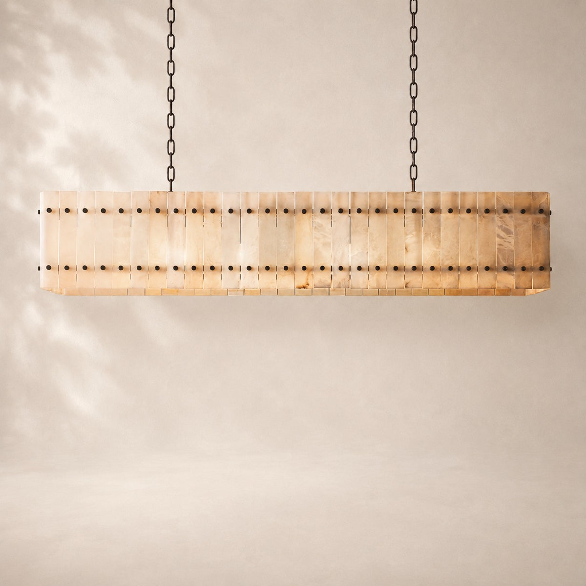 San Elio Alabaster Linear Chandelier 54"