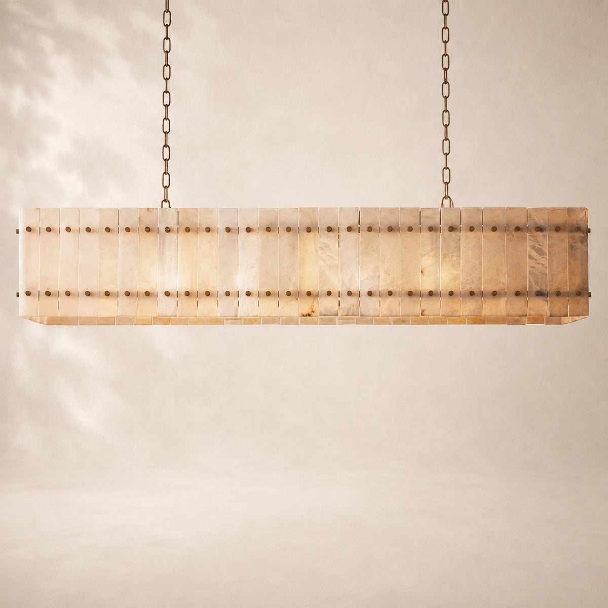 San Elio Alabaster Linear Chandelier 54"