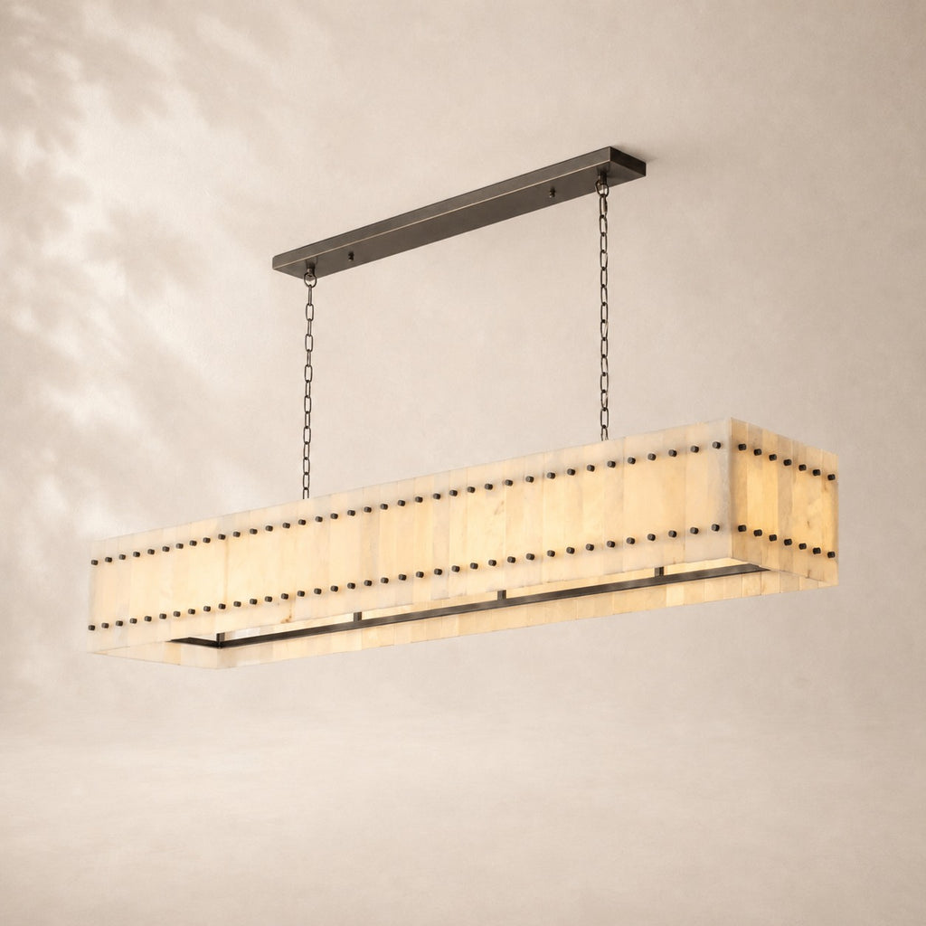 San Elio Alabaster Linear Chandelier 72"