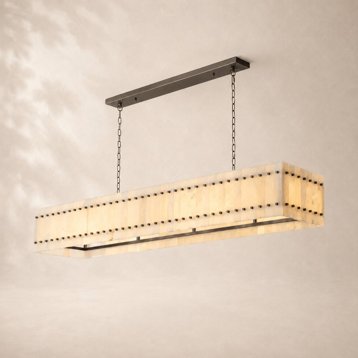 San Elio Alabaster Linear Chandelier 72"