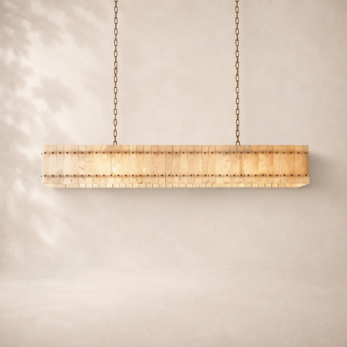 San Elio Alabaster Linear Chandelier 72"