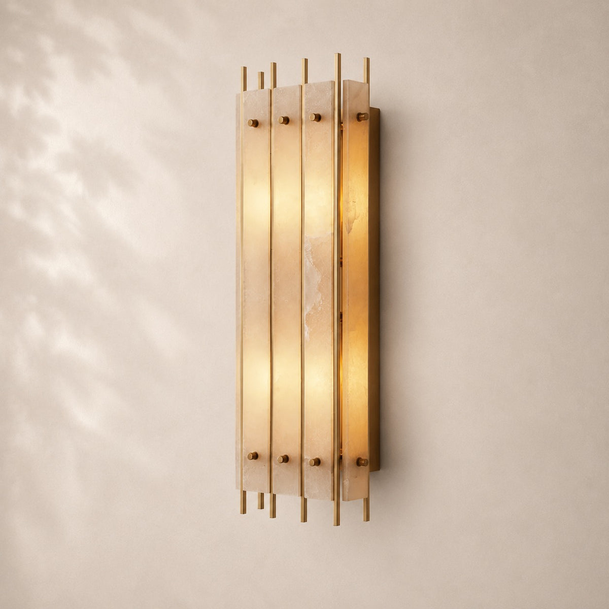 San Elio Alabaster Grand Rectangular Sconce 26"