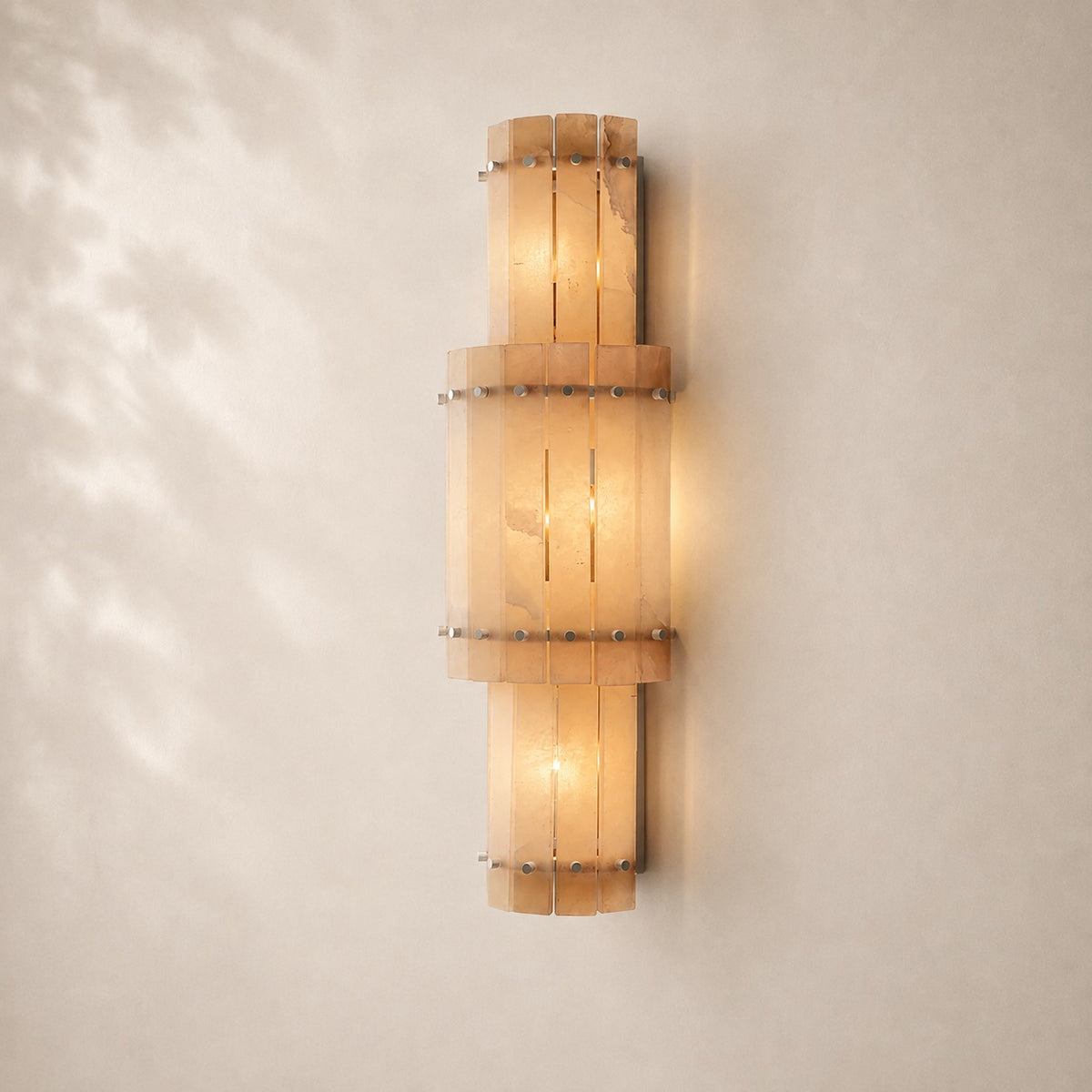 San Elio Alabaster Grand Round Sconce 38"