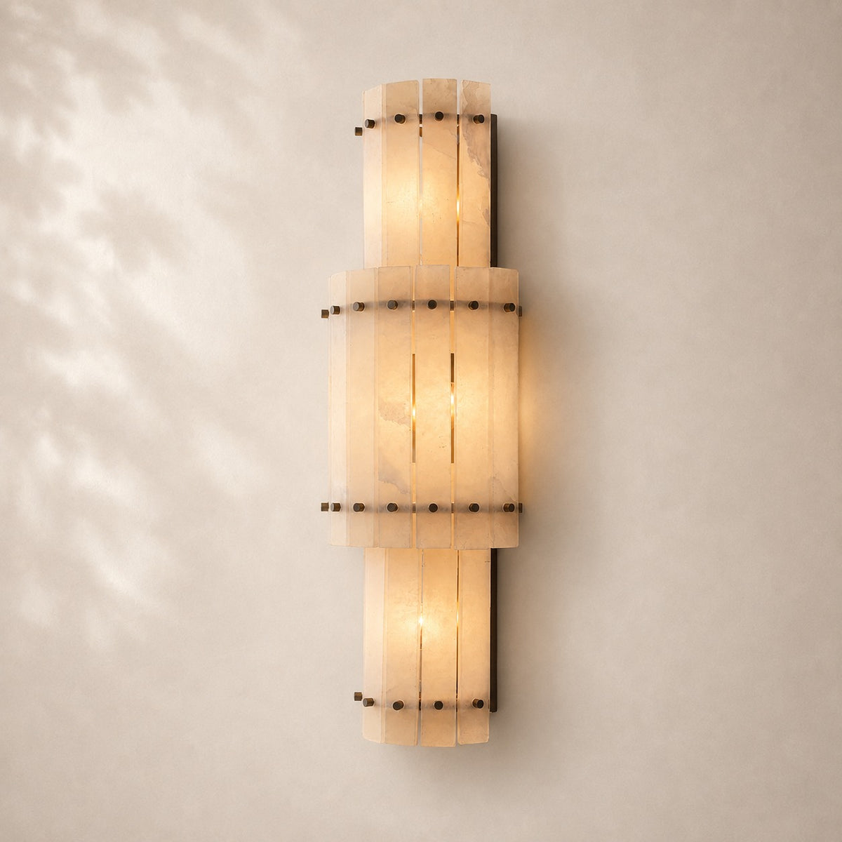 San Elio Alabaster Grand Round Sconce 38"
