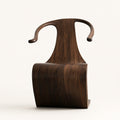 Sculptural Solid Walnut Accent Chair