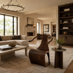 Sculptural Solid Walnut Accent Chair