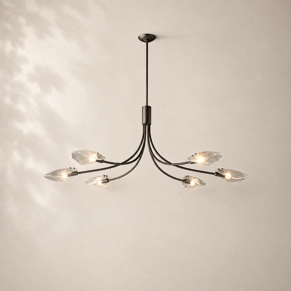 Shelora Glass Linear Chandelier 54"