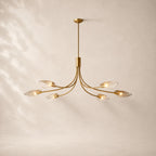 Shelora Glass Linear Chandelier 54"
