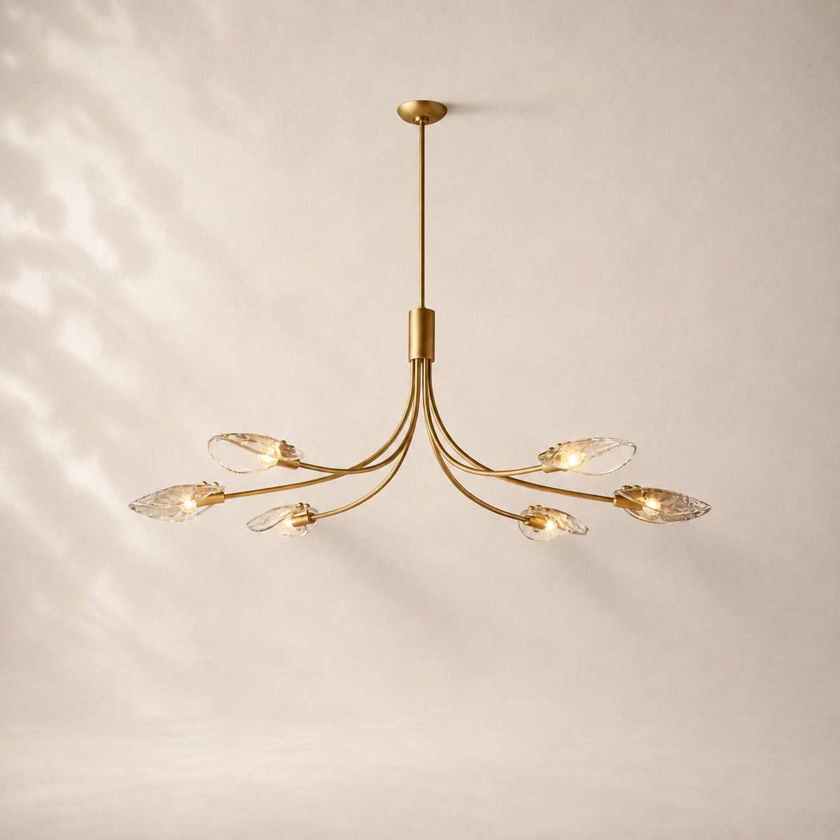 Shelora Glass Linear Chandelier 54"