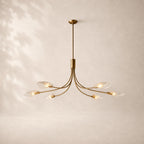 Shelora Glass Linear Chandelier 54"
