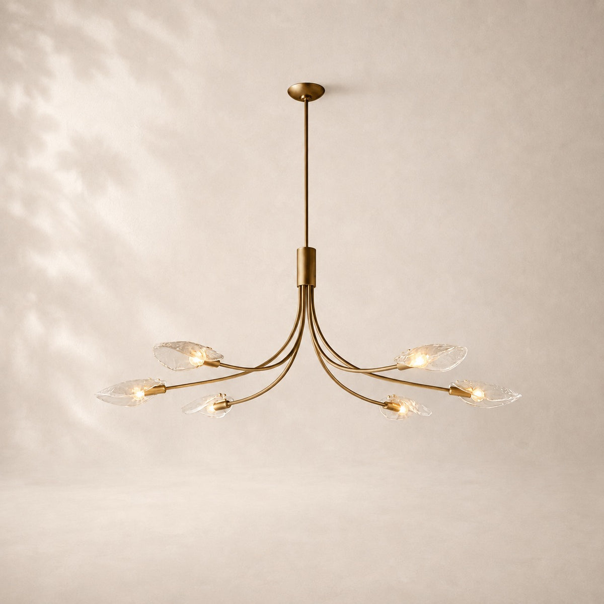 Shelora Glass Linear Chandelier 54"