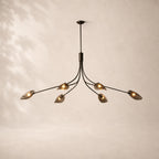 Shelora Glass Linear Chandelier 72"