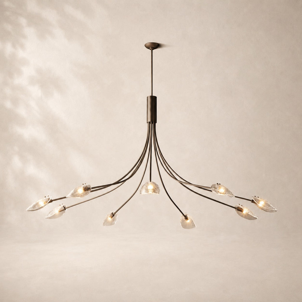 Shelora Glass Round Chandelier 84"