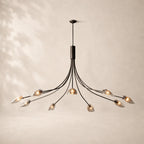 Shelora Glass Round Chandelier 84"