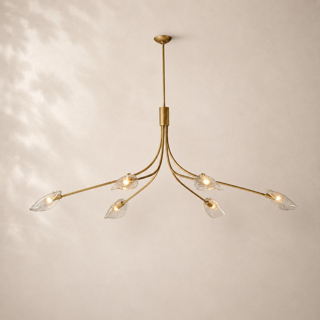 Shelora Glass Linear Chandelier 72"