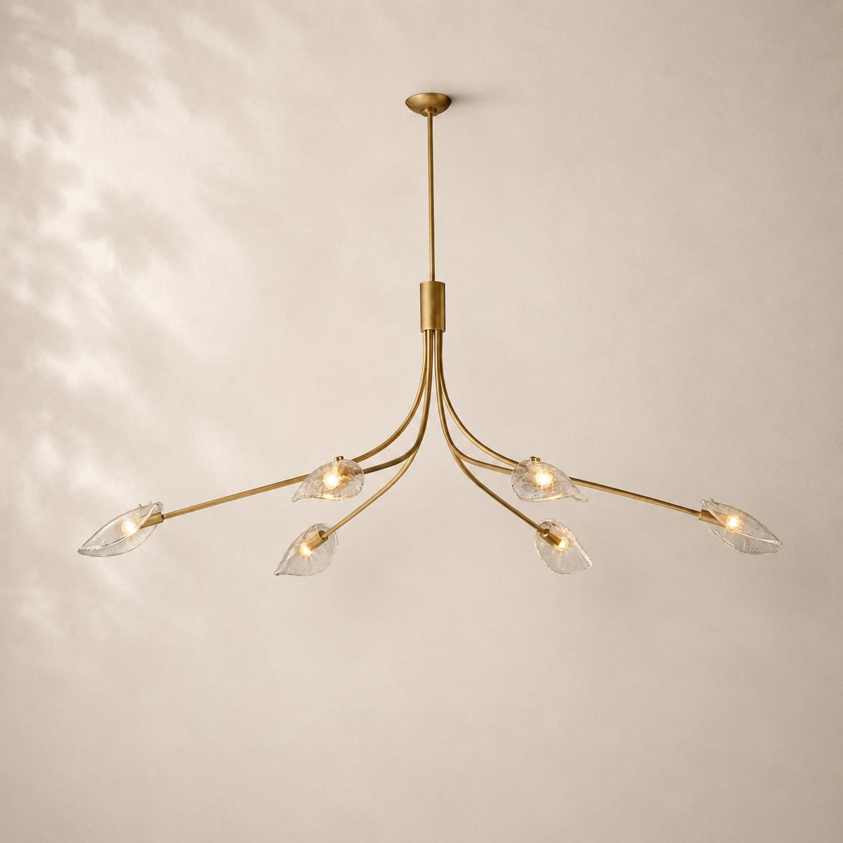Shelora Glass Linear Chandelier 72"