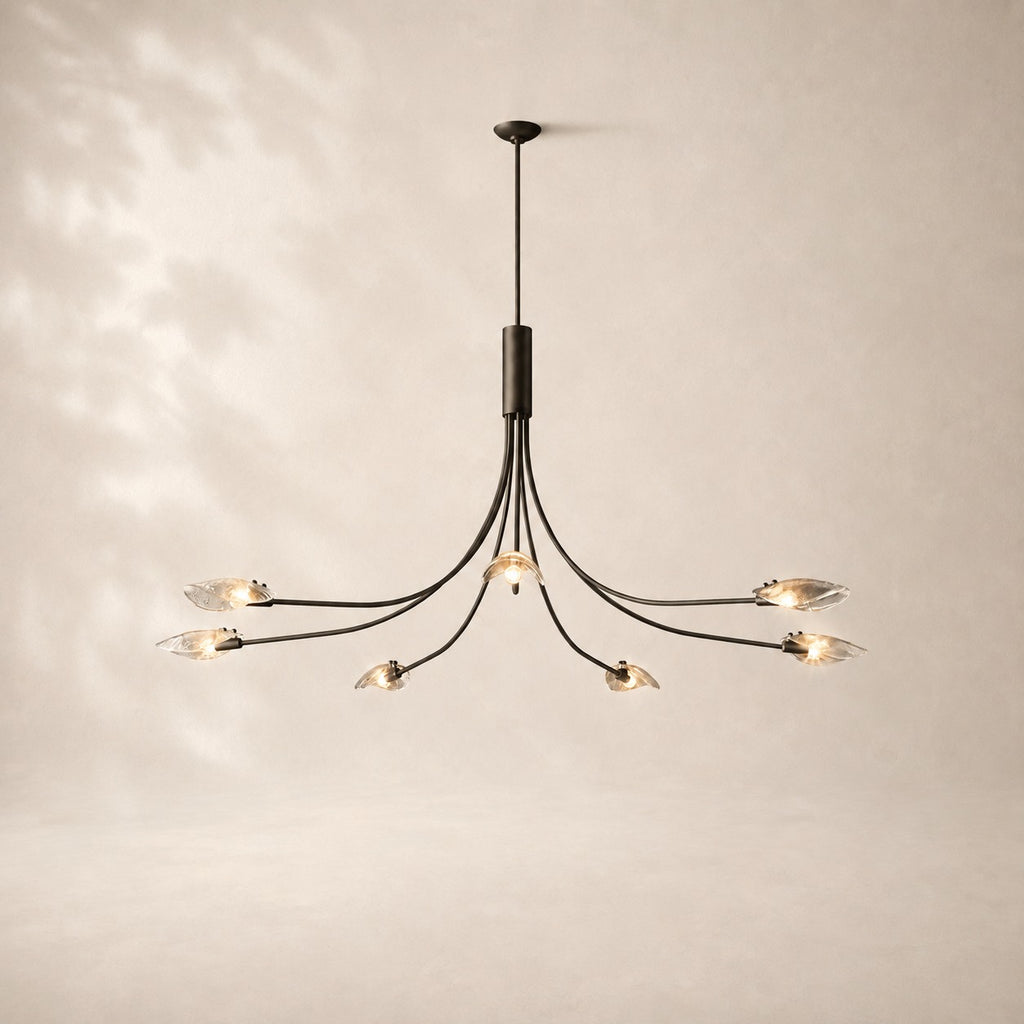 Shelora Glass Round Chandelier 72"