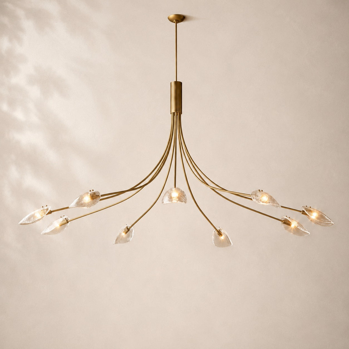 Shelora Glass Round Chandelier 84"
