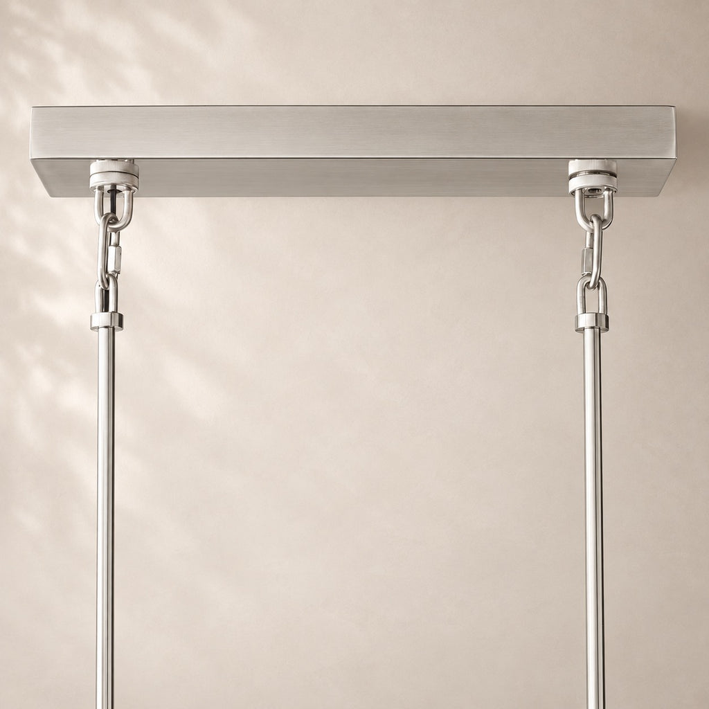 Sirelle Clear Glass Rectangular Chandelier 77"