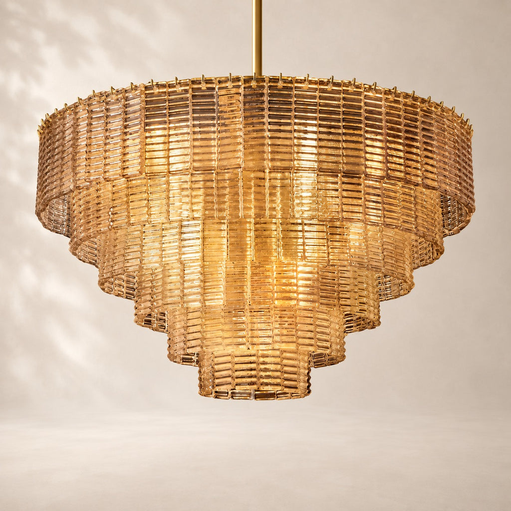 Sirelle Clear Glass Round Chandelier 41"