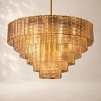 Sirelle Clear Glass Round Chandelier 41"
