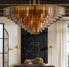 Sirelle Clear Glass Round Chandelier 41"