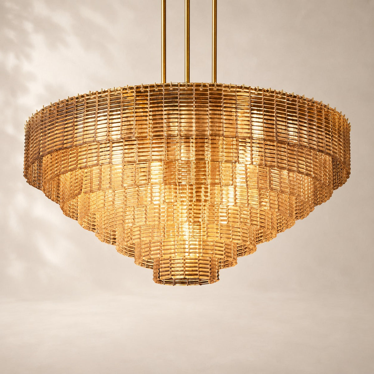 Sirelle Clear Glass Round Chandelier 52"