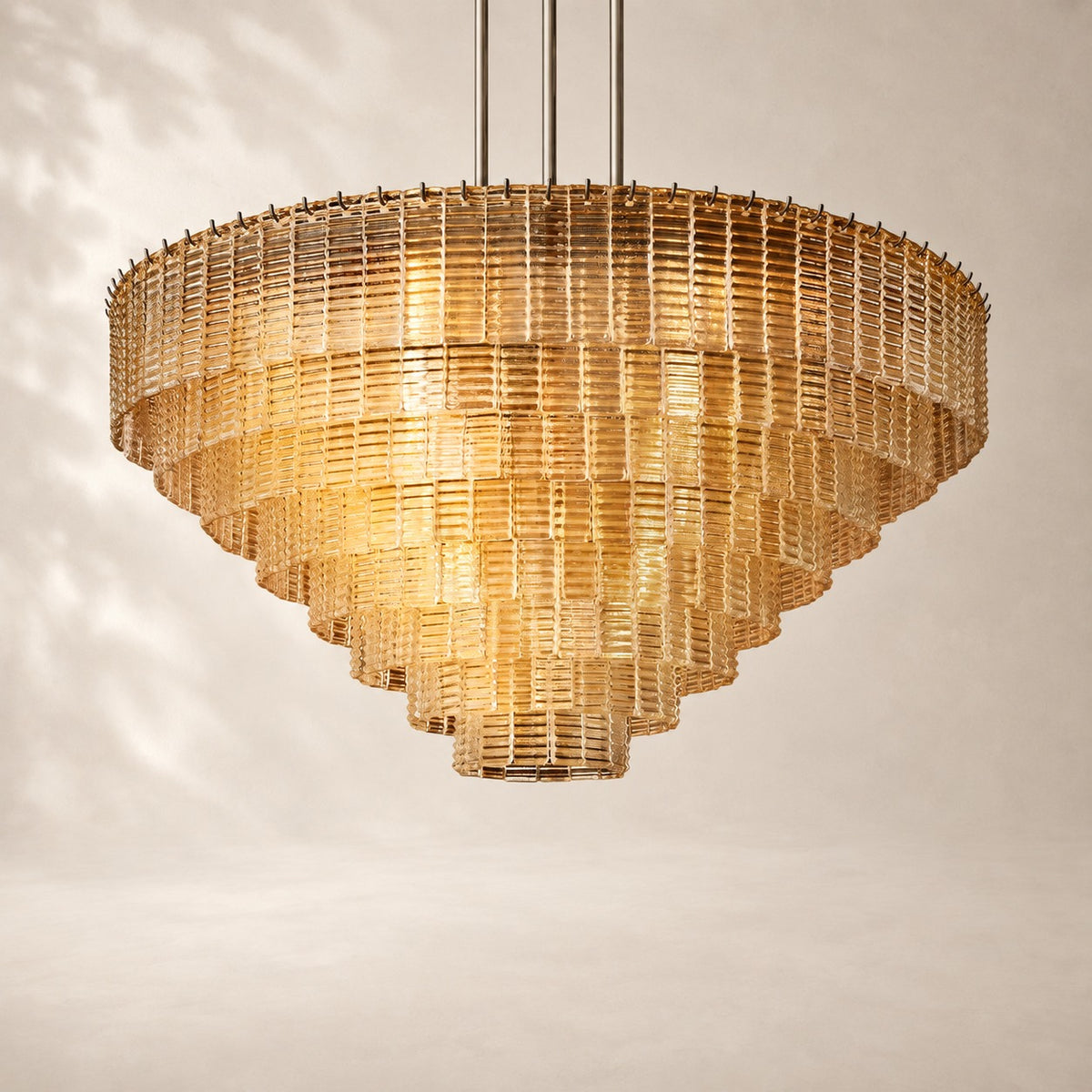 Sirelle Clear Glass Round Chandelier 52"