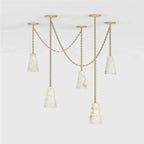 Stella 5-Light Vintage Cluster Alabaster Chandelier