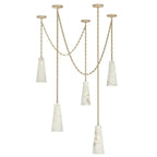 Stella 5-Light Vintage Cluster Alabaster Chandelier