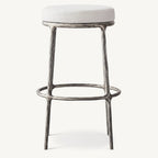 Thadeus Backless Fabric Swivel Bar and Counter Stool Living Room