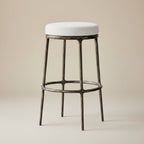 Thadeus Backless Fabric Swivel Bar and Counter Stool Living Room