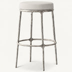 Thadeus Backless Fabric Swivel Bar and Counter Stool Living Room