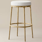 Thadeus Backless Fabric Swivel Bar and Counter Stool Living Room