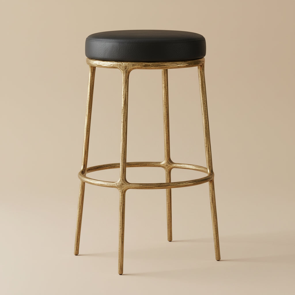 Thadeus Backless Fabric Swivel Bar and Counter Stool Living Room