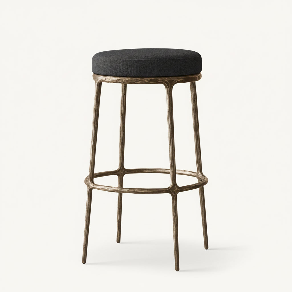 Thadeus Backless Fabric Swivel Bar and Counter Stool Living Room