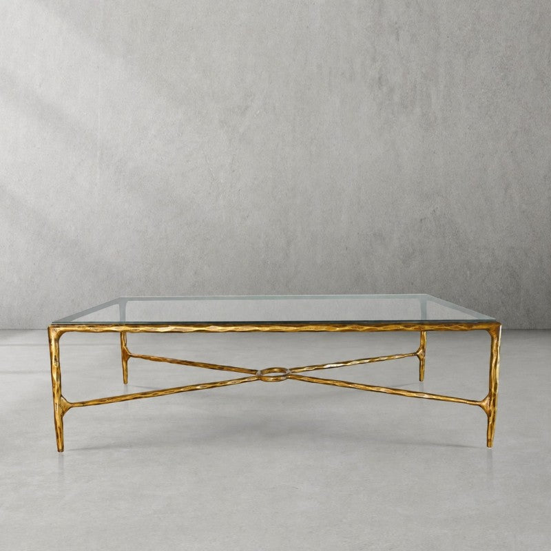 Thadson Glass Top Rectangular Glass Coffee Table