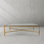 Thadson Glass Top Rectangular Glass Coffee Table