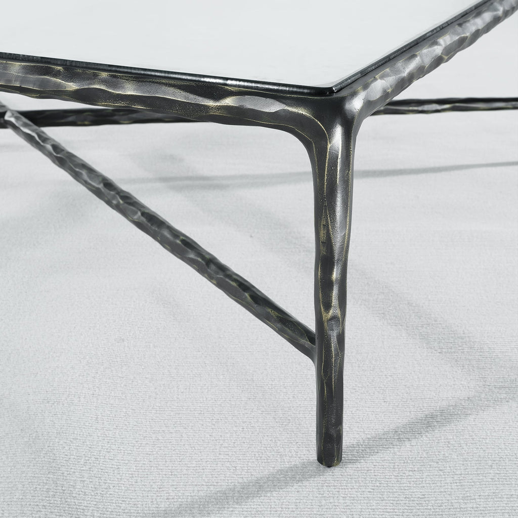 Thadson Glass Top Rectangular Glass Coffee Table